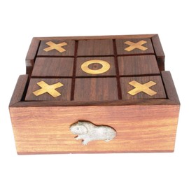 Gamekeepers Cottage gifts Guinea Pig Wooden Noughts & Crosses & Solitaire Game With FREE ENGRAVING 170