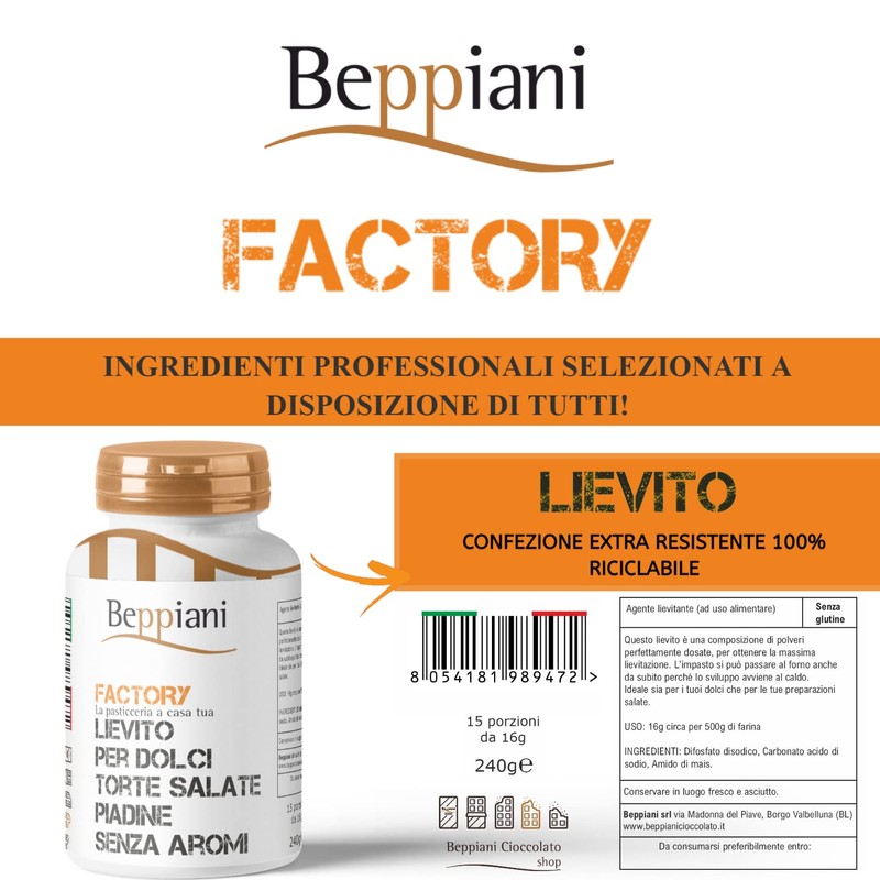Beppiani ‍ Lievito in polvere 240g professionale istantaneo (1)