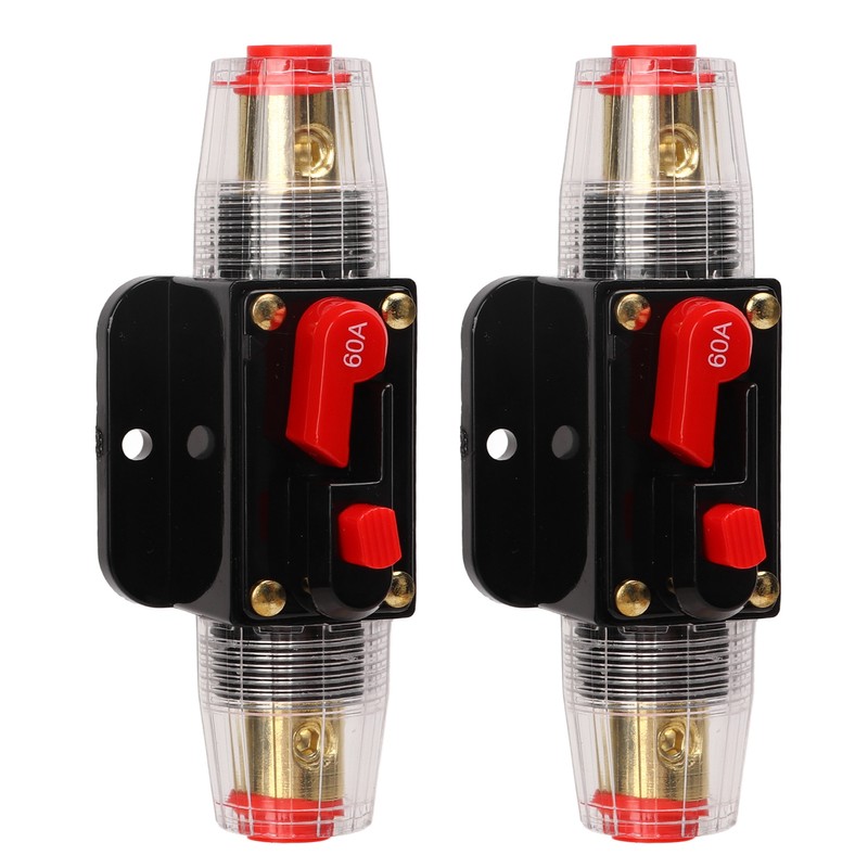 12‑24V Inline Circuit Breaker with Manual Reset Fuse Holder Battery