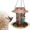 Solar Bird Feeder for Outdoors Hanging Exquisite Hollow Pattern Waterproof
