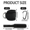 ECOMAID 2Pcs Ankle Straps for Cable Machine, Adjustable Double D-Ring