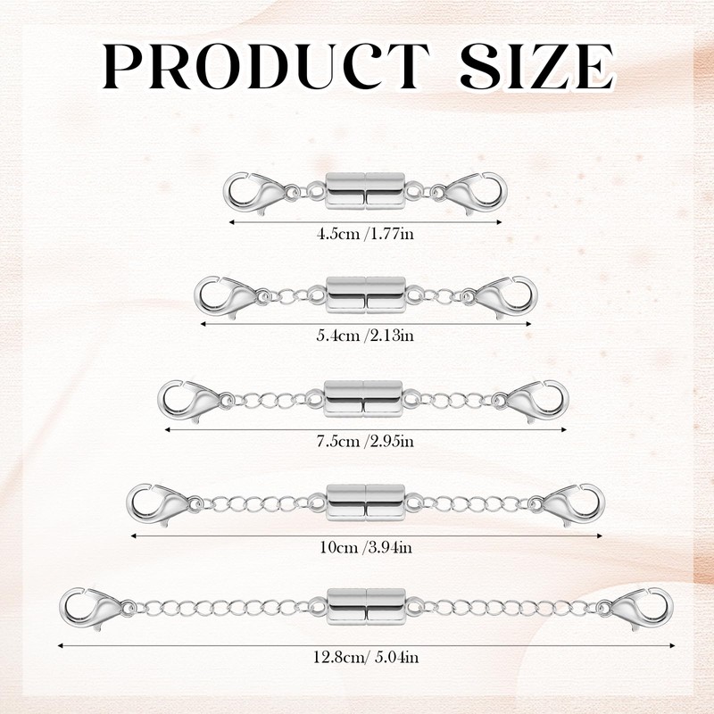 Magnetic Necklace Extender, Magnetic Necklace Clasps and Closures with Extender