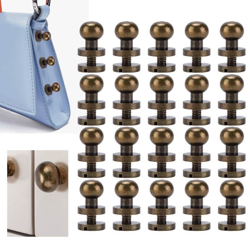 20set Brass Rivets Bronze Wear Resistance Luggage Hardware Accessories for