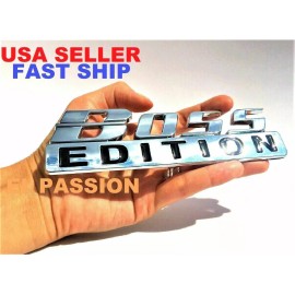 eipassion Full Chrome BOSS EDITION Logo Truck SUV Motor Decal Automobile Emblem FitAll CAR