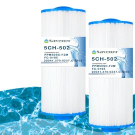 5CH-502 Spa Filter Cartridge Replacement for PPM50SC-F2M, Filbur FC-0195, Marquis Spa 20041, 20091, 370-0237, C-5303, Darlly 50501, 2" Male Thread/MPT Hot Tub Cal Spas Filter, 50 sq.ft, 2 Pack