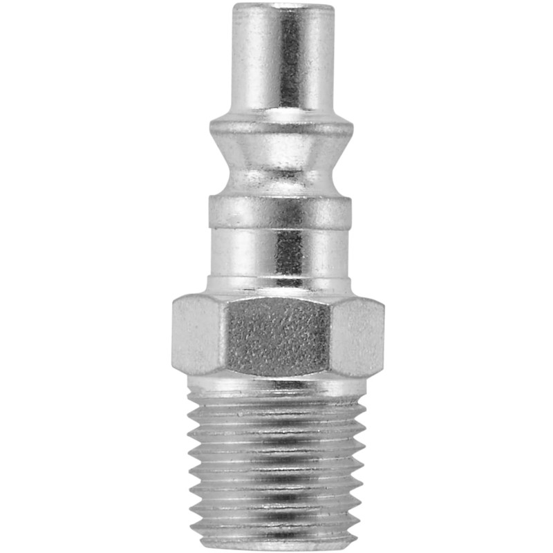 Milton 777 1/4" MNPT A Style Plug, Silver, 10 count