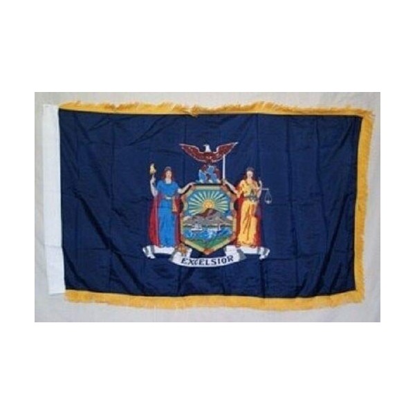 JumpingLight 3x5 New York State Poly Nylon Sleeve with Gold