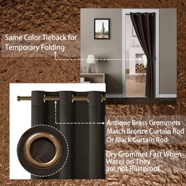 SHINELAND Folding Barn Door Curtains,Fake Accordion Door for 24 30 36 Doorway,Dark Walnut Brown