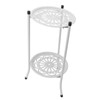 50cm Double Layer Plant Stand Iron Multifunctional Flower Rack Flower