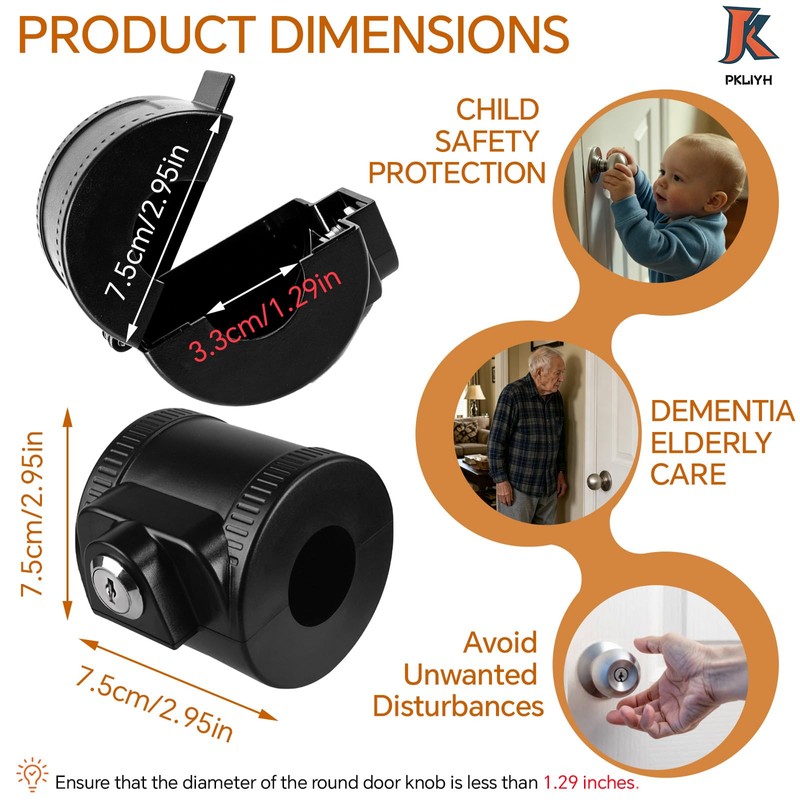 Door Knob Lock-Out Device – Autism Proof Door Locks Cover
