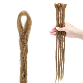 20 Inch Handmade Dreadlocks Hair Extensions Single Ended Crochet Synthetic Hair Jamaica Punk Hip-Hop Reggae Hair Braiding Wigs Faux Locs for Fashion Men Women Teens 5pcs - Coffee Brown