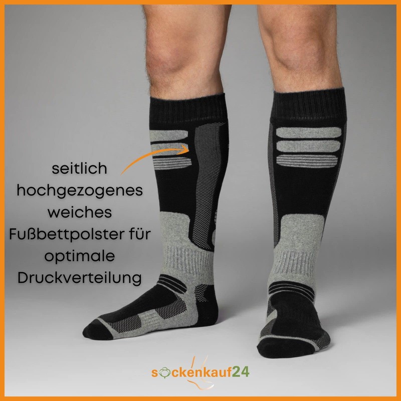 sockenkauf24, 2 Pair Men’s Ski Knee Socks Breathable Ski Socks