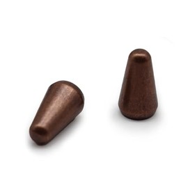 2pcs Guitar 5 Way Pickup Switch Tip Metal Switch Cap Switch Knob for Strat Tele (Red Copper)