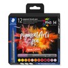 STAEDTLER Brush Pen Pigment Arts, Premium Drawing Ink, Brush Tip