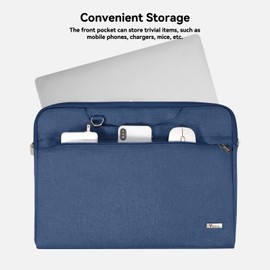 Voova 15.6 16 Inch Laptop Sleeve Case Bag,Slim Computer Carry Case Compatible with MacBook Pro 16 M3 M2 M1 Pro/Max 2023-2019,Dell XPS 15,15 Surface Laptop 5/4,15-16 Inch Hp Dell Acer Asus,Blue
