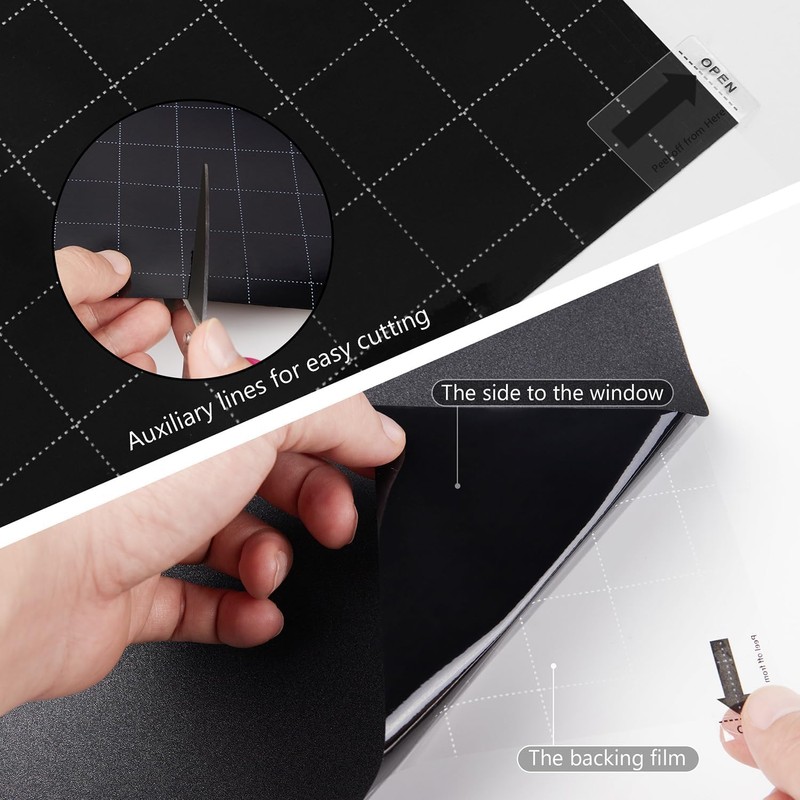 Kromapolis Blackout Window Privacy Film Total Light Blocking Room Darkening