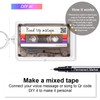 Retro Cassette Tape Keychain with Scannable QR Code Link to