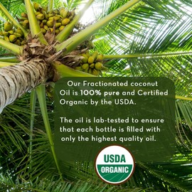 Fractionated Coconut Oil for Hair and Skin, 100% Natural and Pure, Liquid Aromatherapy Carrier Oil for Diluting Essential Oils, Hair Growth & Skin Moisturizer, Great for DIY by Pure Body Naturals