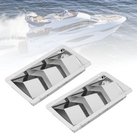 1 Pair 210 x 110 mm Marine Vent Covers, 3 Slots, Rectangular Slats, 304 Stainless Steel, Boat Air Vent Grille, Universal Vent Cap for Boats