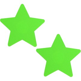 Shop Delfina Star Breast Pasties - Nipple Covers for Rave Festivals (Neon Green Star)