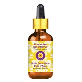 Deve Herbes Pure Anise Essential Oil (Pimpinella anisum) with Glass Dropper Steam Distilled 50ml (1.69 oz)