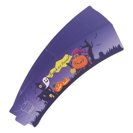 Festive Design Coffee Cup Sleeves, Adjustable and Convenient Insulation with Corrugated Paper Structure for Hot Beverages, Easy to Use Paper Hot Drink Holders, (Purple)