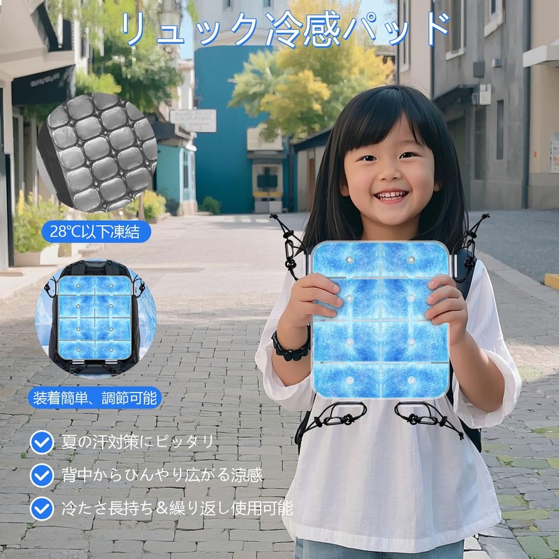 DanYee Backpack, Cooling Pad, Cooling Pad, 98°F (28°C), Naturally Freezed,