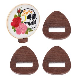 OLYCRAFT 4Pcs Wooden Embroidery Hoop Display Stand 1.9cm Thick Embroidery Hoop Wooden Base Triangle Wood Embroidery Hoop Easels Embroidery Cross Stitch Stand Decor for DIY Craft Projects Display