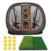 BIRDIEBLAST Professinoal Golf Chipping Net with Golf Hitting Mat,12 Practice