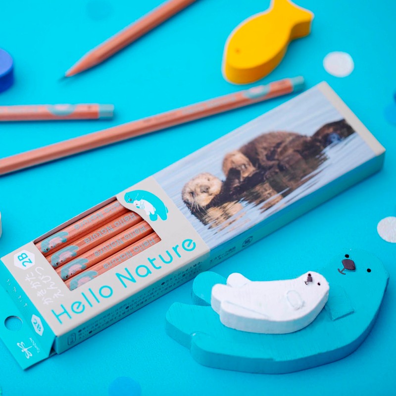 Tombow Hello Nature Children's Soft Lead Pencils, 2B, Sea Otter