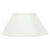 Upgradelights White Linen 14 Inch Hex Chimney Style Lampshade