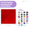 Red Men’s Satin Pocket Square – Italian Style Plain Handkerchief