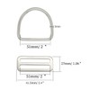 Hamineler 4Pcs 2 Inch Stainless Steel Slide Buckle Adjuster Sliders,