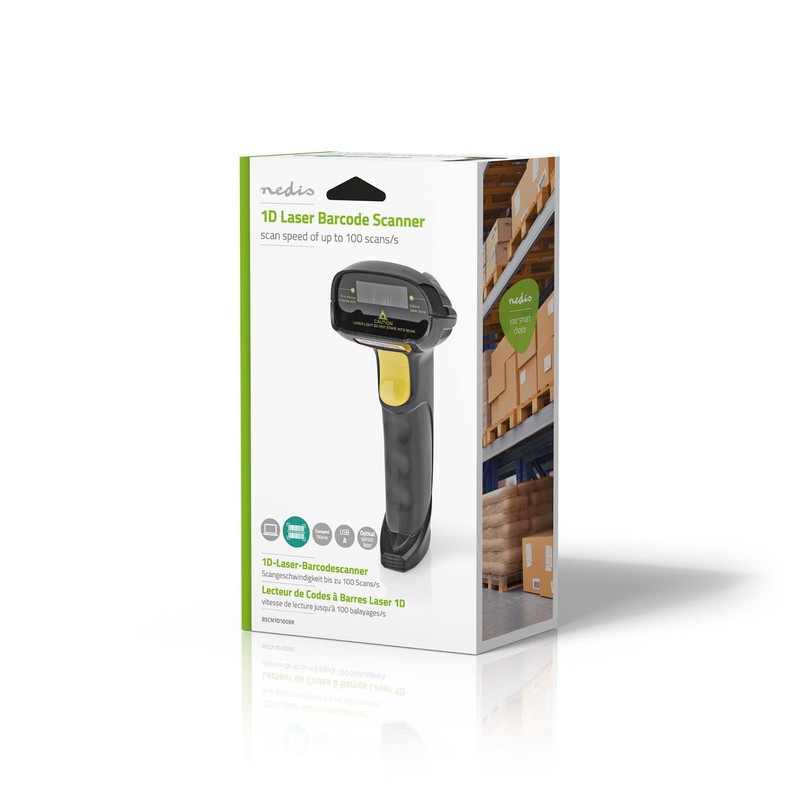 Nedis Barcode Scanner | Laser | Wired | 1D Linear
