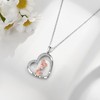 DAYLINLOVE Cheerleader Necklace 925 Sterling Silver Heart Cheerleading Pendant Necklaces