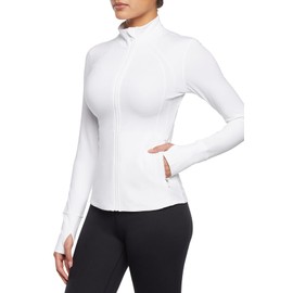 Marika Women's Standard Mesh Full-Zippered Active Jacket, White