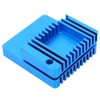 Blue Aluminum Alloy Mini Router Shell Case with Cooling Fan