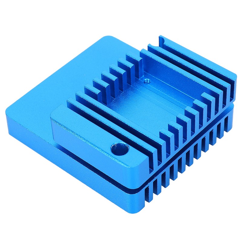 Blue Aluminum Alloy Mini Router Shell Case with Cooling Fan