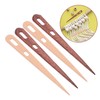 NUOBESTY Craft Tools 4pcs Knitting Needles Set Wooden Punch Needle