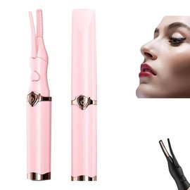 【2025 Best Gifts】Electric Heated Eyelash Curler - Fast Heat up in 8s - 3 Heat Modes with USB Rechargeable - Electric Eyelash Curler - 24H Long Lasting Facial Comfort - Color: Red