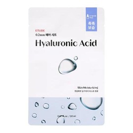 ETUDE 0.2mm Pearl Bright Complexion / Hyaluronic Acid Skin Moisturizing Sheet Mask 0.67 fl.oz. / 20ml - Ingredient: Hyaluronic Acid