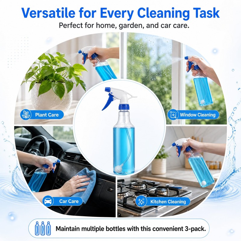 3 Pack 360° Weighted Spray Bottle Tube Adapter, Universal Fit