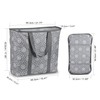 JOMOLA Collapsible Laundry Caddy 80L Large Foldable Laundry Basket Grey