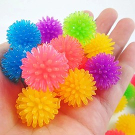 10Pcs Multicolour Mini Spiky Hedge Balls, Porcupine Balls,Spiky,Sensory Game,Soft Sensory , Fun Birthday Party Favors