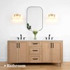 Shenmoyl Bathroom Light Fixtures, 2-Light Brass Vanity Wall Light Over