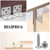 Regipro b L-Shaped Bracket, Shelf Bracket, Stainless Steel, Screws Included,