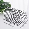 11 Adjustable Triangle File Folders Desk Vertical Magazine Rack Metal