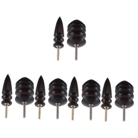 COHEALI 10pcs Leather Burnishing Tool Wooden Polishing for Leather Craft Burnisher for Polishing and Buffing