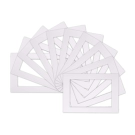 Bespoke Computer Cut Photo/Picture Mounts/Frame Mounts- Pack of 10 -Frame Size A4 Mount Size 9'x6' - Color White - packwhite-A4