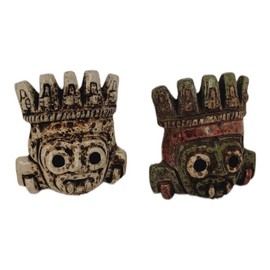 Tlaloc Aztec Screaming Whistle, Tlaloc Aztec God Of Water Decor Traditional - Color: Natural